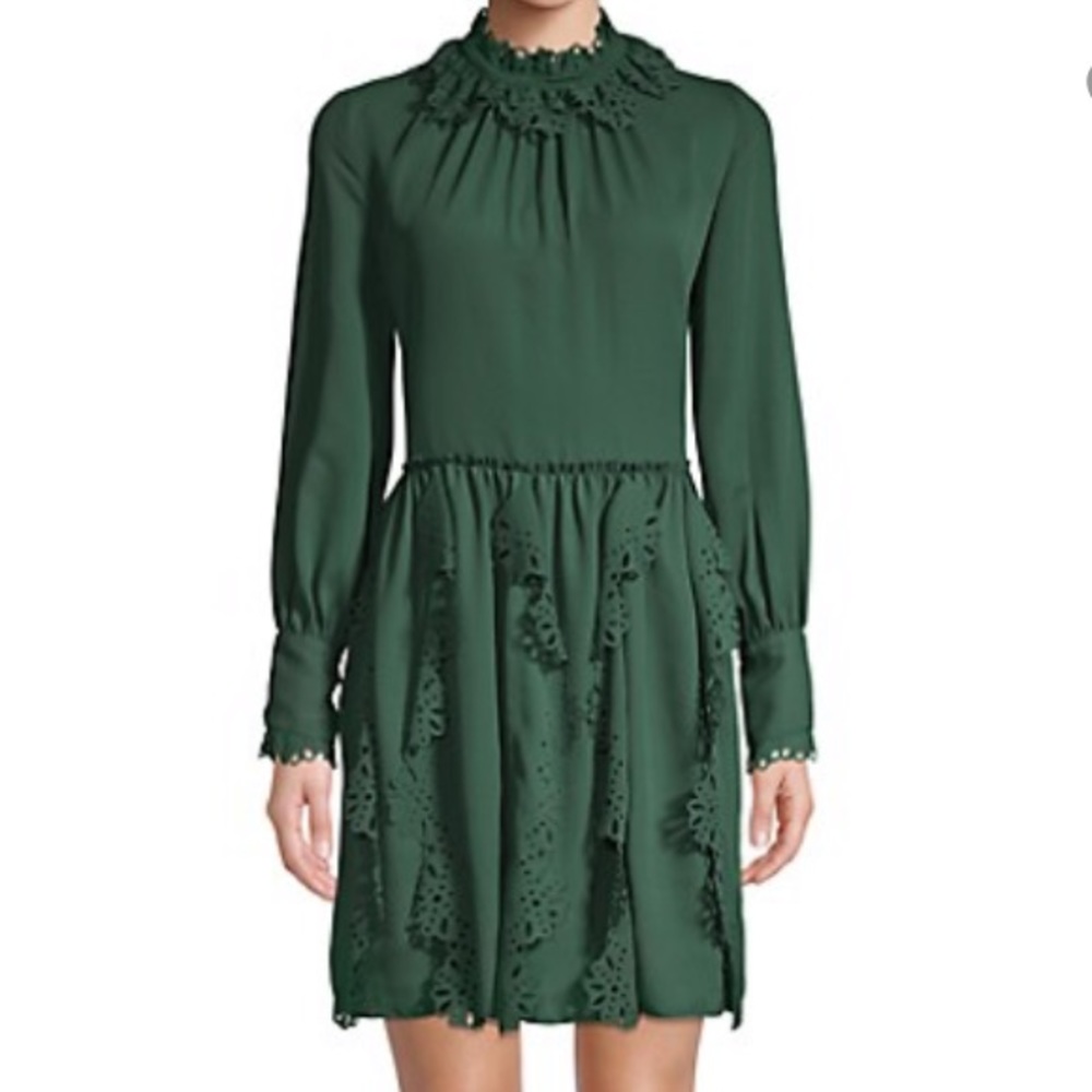 See by Chloe floral Lace Dress in Deep Green